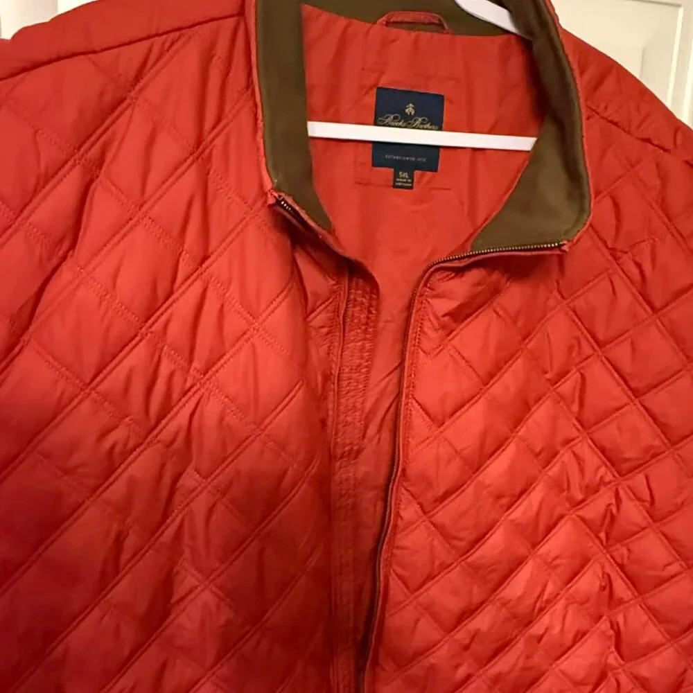 Brooks Brothers Big Tall Paddock Diamond Quilted Vest Red - Picture 6 of 8